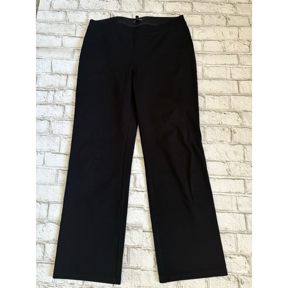 EILEEN FISHER RAYON NYLON SPANDEX ELASTIC WAIST SLIM PANTS SIZE M